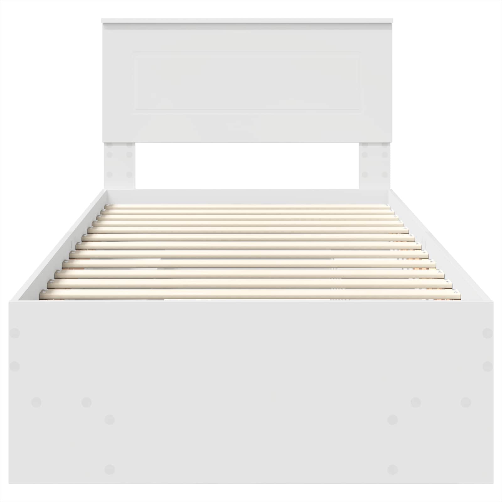 Voodi raam peaga Valge 90 x 200 cm Tehispuit 145 Kõik vajalik sinu aeda ja koju! Voodi raam peaga Valge 90 x 200 cm Tehispuit - Image 7