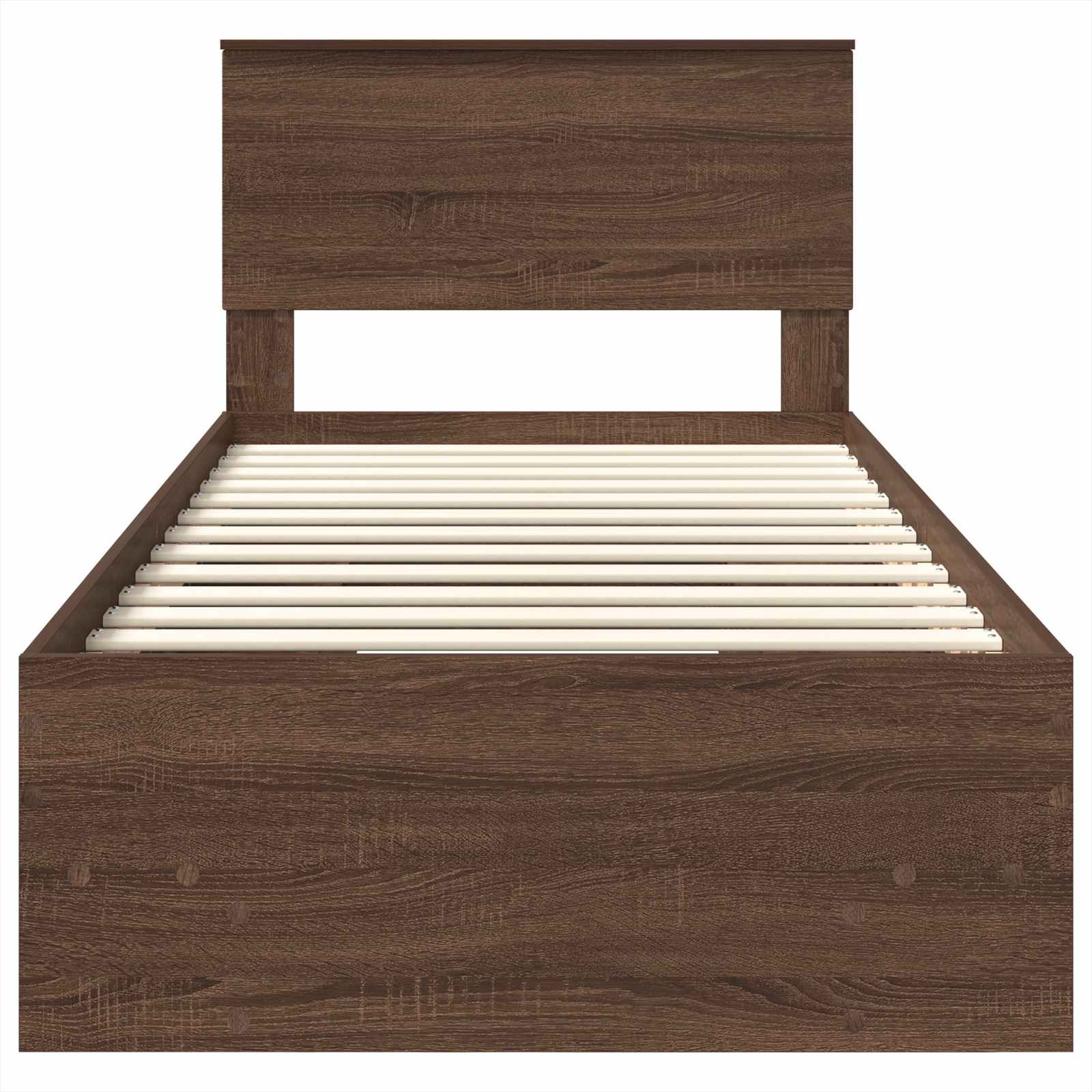 Voodi raam peaga Pruun tamme 90 x 200 cm Tehispuit 99 Kõik vajalik sinu aeda ja koju! Voodi raam peaga Pruun tamme 90 x 200 cm Tehispuit - Image 7