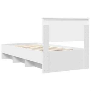 Rám postele s čelo Bílá 90 x 200 cm kompozitní dřevo - obrázek 9