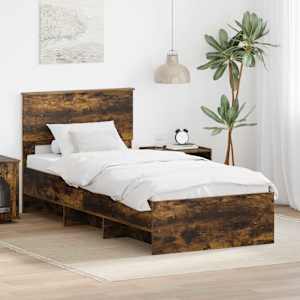 Konstrukcija postelje Dimljeni oreh 90 x 200 cm Konstruiran les