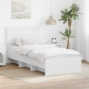 Konstrukcija postelje Bela 80 x 200 cm Konstruiran les