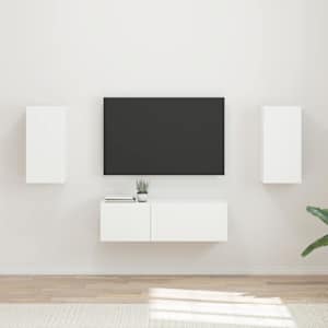 Sada televizního nástěnného kabinetu Nástěnný 4 pcs Bílá - obrázek 1