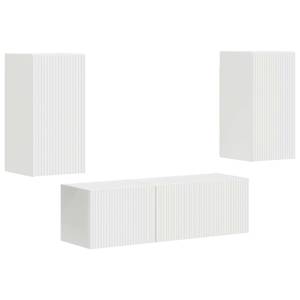 Sada televizního nástěnného kabinetu Nástěnný 4 pcs Bílá - obrázek 2