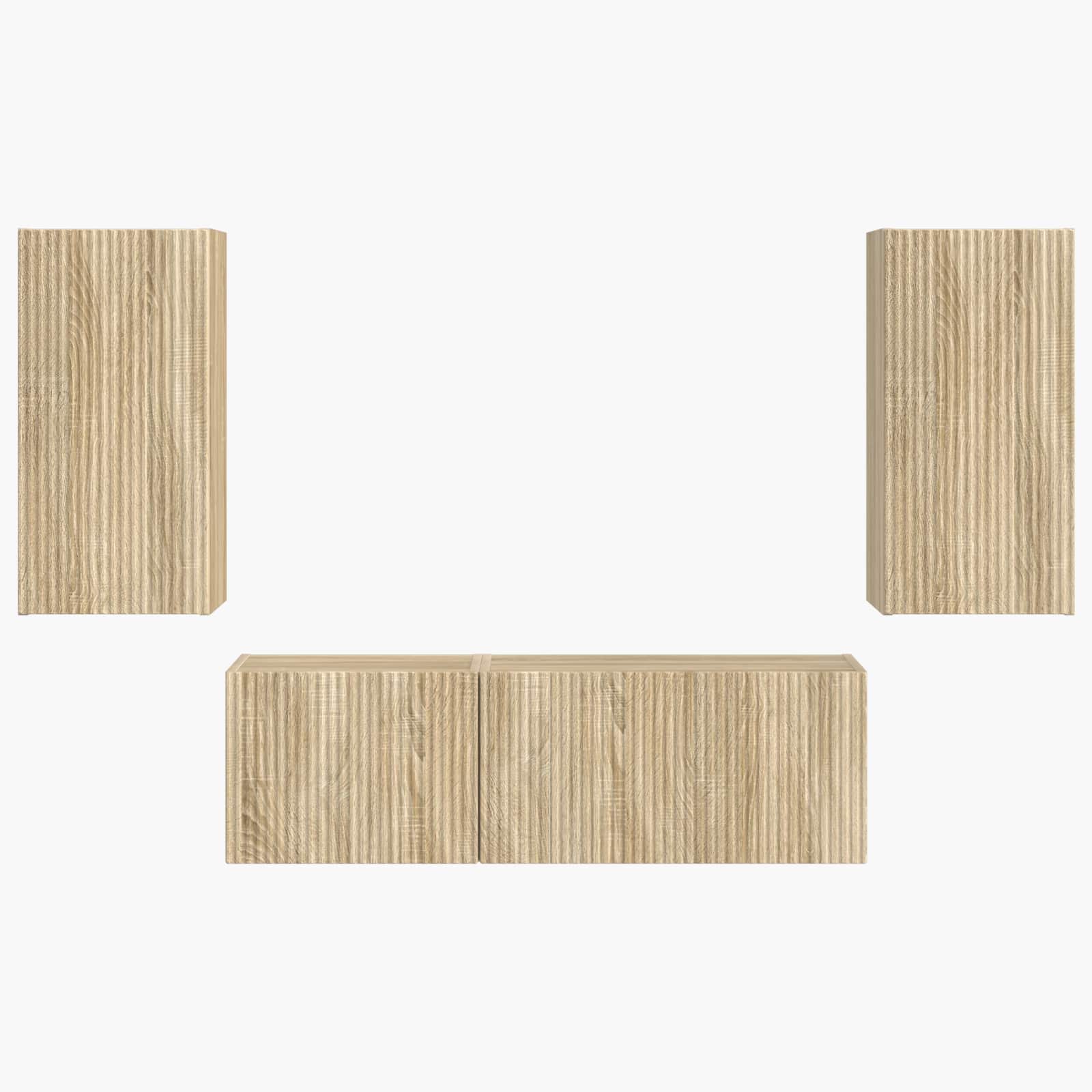 TV seinakapikomplekt 4 pcs Sonoma tamm Tehispuit 77 Kõik vajalik sinu aeda ja koju! TV seinakapikomplekt 4 pcs Sonoma tamm Tehispuit - Image 8