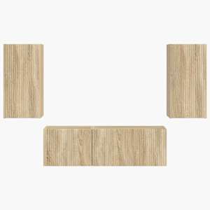 Sada televizního nástěnného kabinetu Nástěnný 4 pcs Sonoma dub - obrázek 8