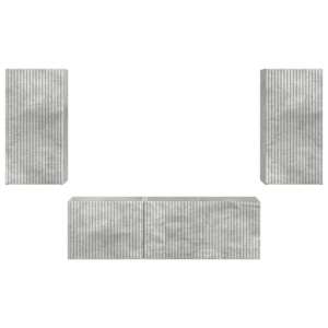 Sada televizního nástěnného kabinetu 4 pcs Betonově šedá - obrázek 8