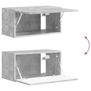 Sada televizního nástěnného kabinetu 4 pcs Betonově šedá - obrázek 11