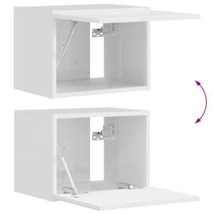 Sada televizního nástěnného kabinetu 4 pcs Vysoce lesklá bílá - obrázek 12