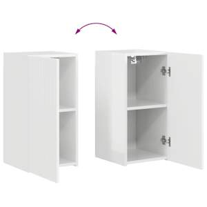 Sada televizního nástěnného kabinetu 4 pcs Vysoce lesklá bílá - obrázek 13
