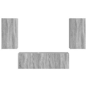 Sada televizního nástěnného kabinetu Nástěnný 4 pcs Šedá Sonoma - obrázek 8