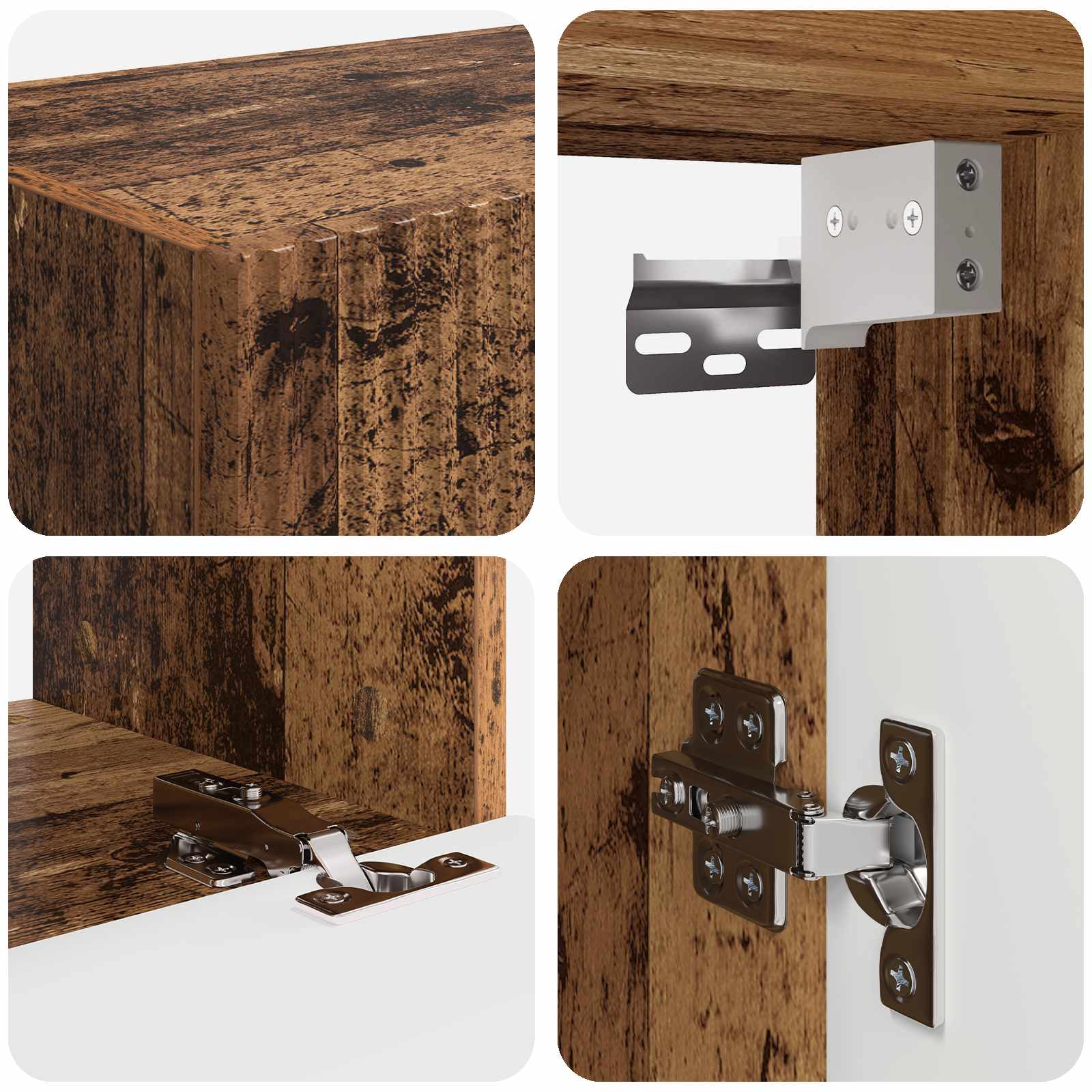 TV seinakapikomplekt 4 pcs Vana puit Tehispuit 79 Kõik vajalik sinu aeda ja koju! TV seinakapikomplekt 4 pcs Vana puit Tehispuit - Image 10