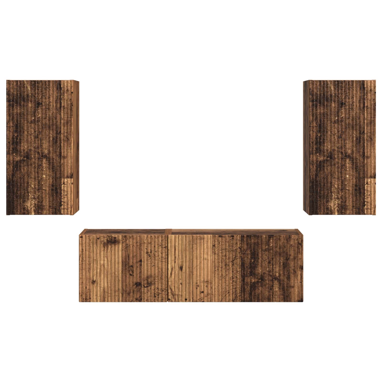 TV seinakapikomplekt 4 pcs Vana puit Tehispuit 77 Kõik vajalik sinu aeda ja koju! TV seinakapikomplekt 4 pcs Vana puit Tehispuit - Image 8