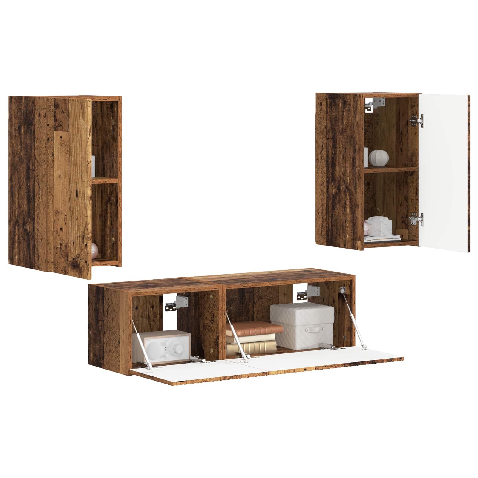 vidaXL Oud Hout 60 x 31 x 29,5 cm