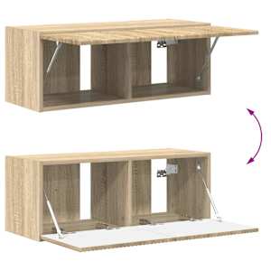 Sada televizního nástěnného kabinetu Nástěnný 4 pcs Sonoma dub - obrázek 10