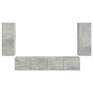 Sada televizního nástěnného kabinetu 4 pcs Betonově šedá - obrázek 7