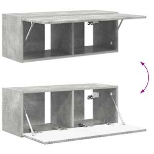 Sada televizního nástěnného kabinetu 4 pcs Betonově šedá - obrázek 10