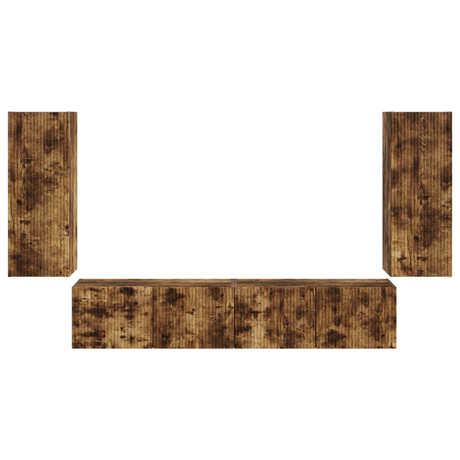 Set Dulap pentru Televizor Montat pe Perete 4 pcs Lemn compozit