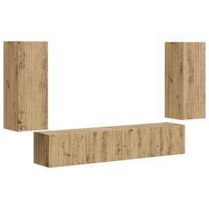 Sada televizního nástěnného kabinetu 4 pcs Artisanový dub - obrázek 2
