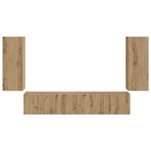 Sada televizního nástěnného kabinetu 4 pcs Artisanový dub - obrázek 7
