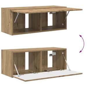 Sada televizního nástěnného kabinetu 4 pcs Artisanový dub - obrázek 10