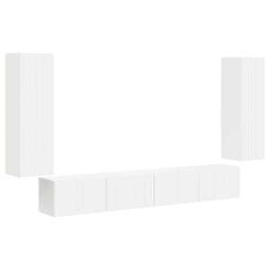 Sada televizního nástěnného kabinetu Nástěnný 4 pcs Bílá - obrázek 2