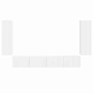 Sada televizního nástěnného kabinetu Nástěnný 4 pcs Bílá - obrázek 7