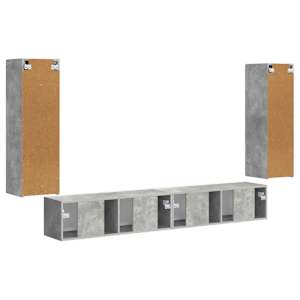 Sada televizního nástěnného kabinetu 4 pcs Betonově šedá - obrázek 8