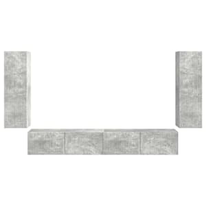 Sada televizního nástěnného kabinetu 4 pcs Betonově šedá - obrázek 7