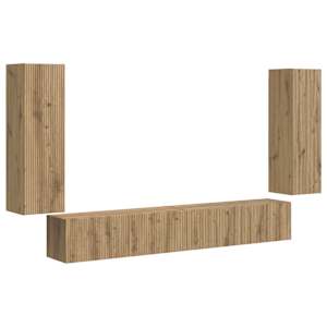 Sada televizního nástěnného kabinetu 4 pcs Artisanový dub - obrázek 2
