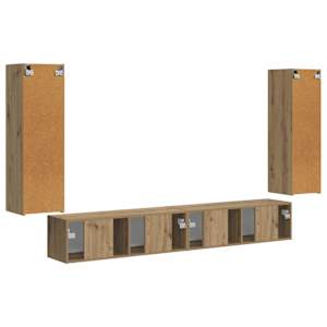 Sada televizního nástěnného kabinetu 4 pcs Artisanový dub - obrázek 8