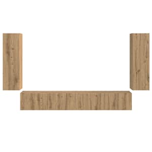 Sada televizního nástěnného kabinetu 4 pcs Artisanový dub - obrázek 7