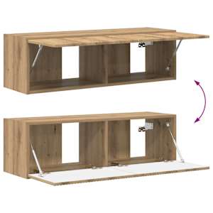 Sada televizního nástěnného kabinetu 4 pcs Artisanový dub - obrázek 10