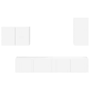 Sada televizního nástěnného kabinetu Nástěnný 4 pcs Bílá - obrázek 8