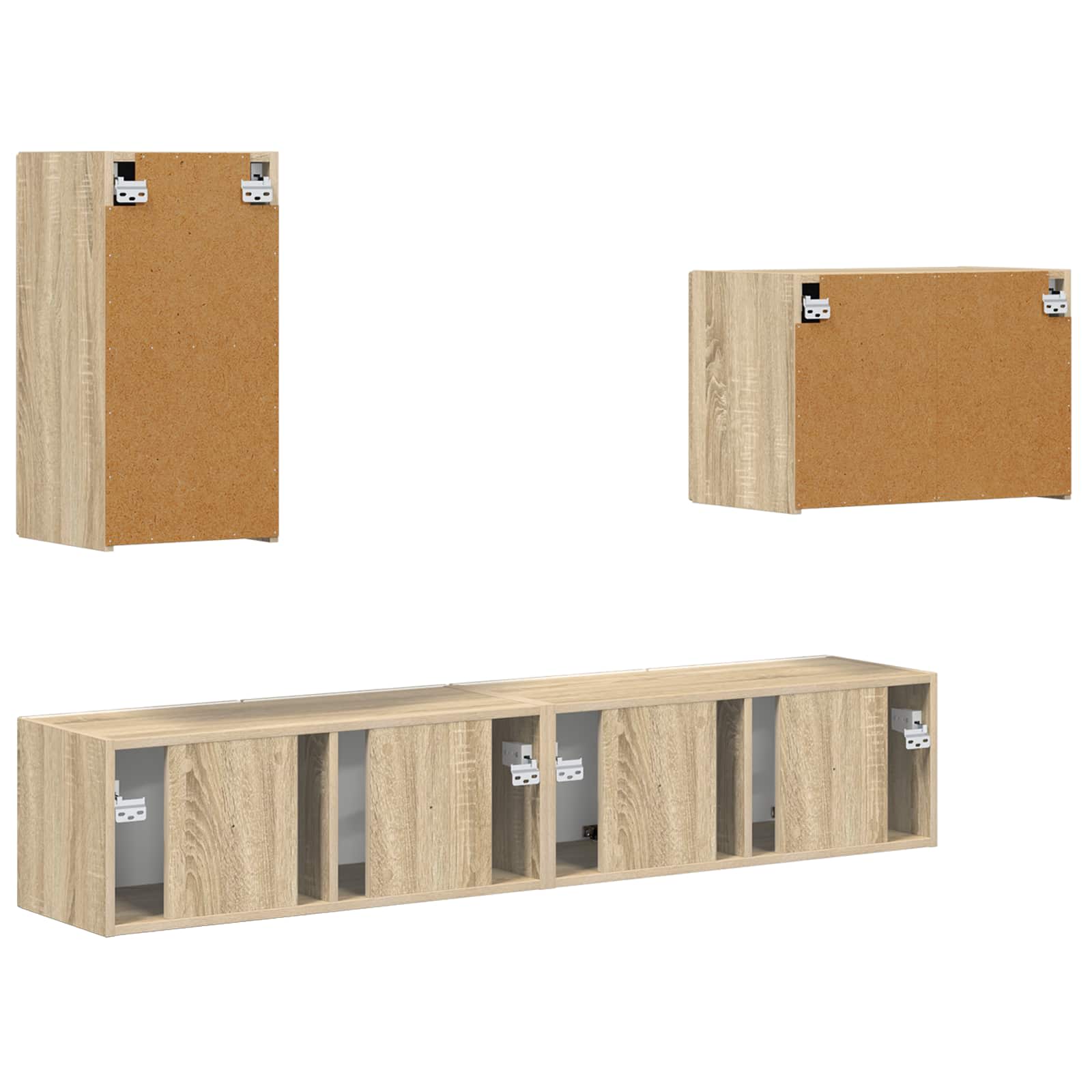 TV seinakapikomplekt 4 pcs Sonoma tamm Tehispuit 9 Kõik vajalik sinu aeda ja koju! TV seinakapikomplekt 4 pcs Sonoma tamm Tehispuit - Image 9