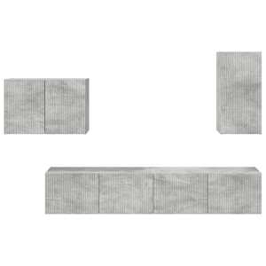 Sada televizního nástěnného kabinetu 4 pcs Betonově šedá - obrázek 8