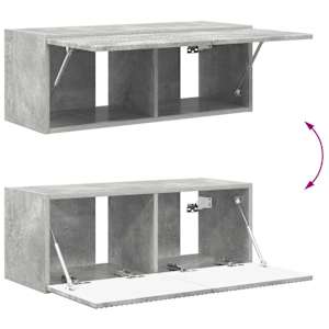Sada televizního nástěnného kabinetu 4 pcs Betonově šedá - obrázek 11