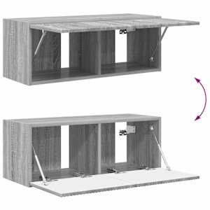 Sada televizního nástěnného kabinetu Nástěnný 4 pcs Šedá Sonoma - obrázek 11