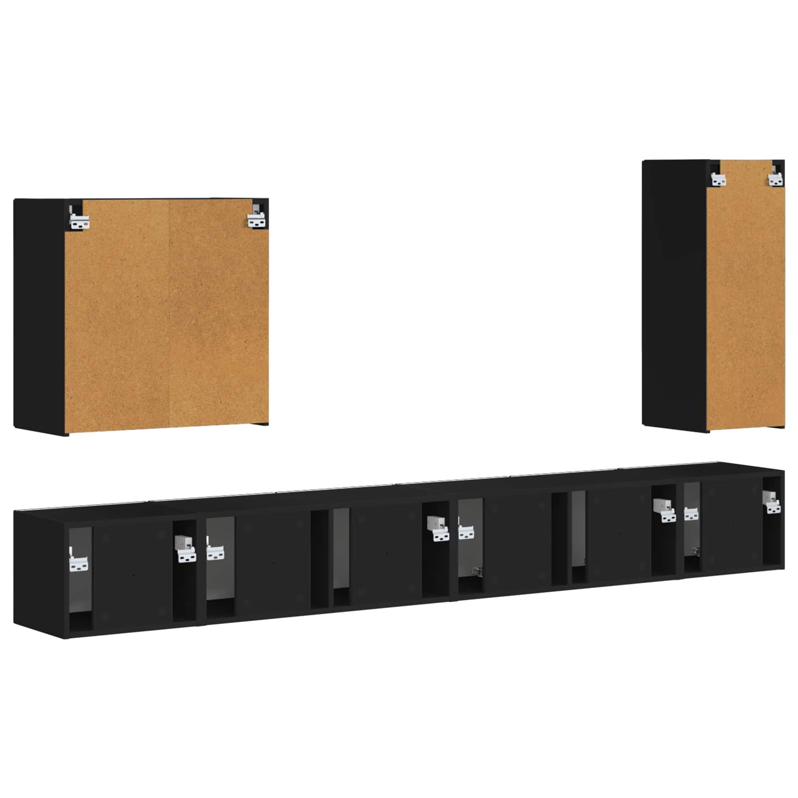 Pe perete 6 pcs Negru