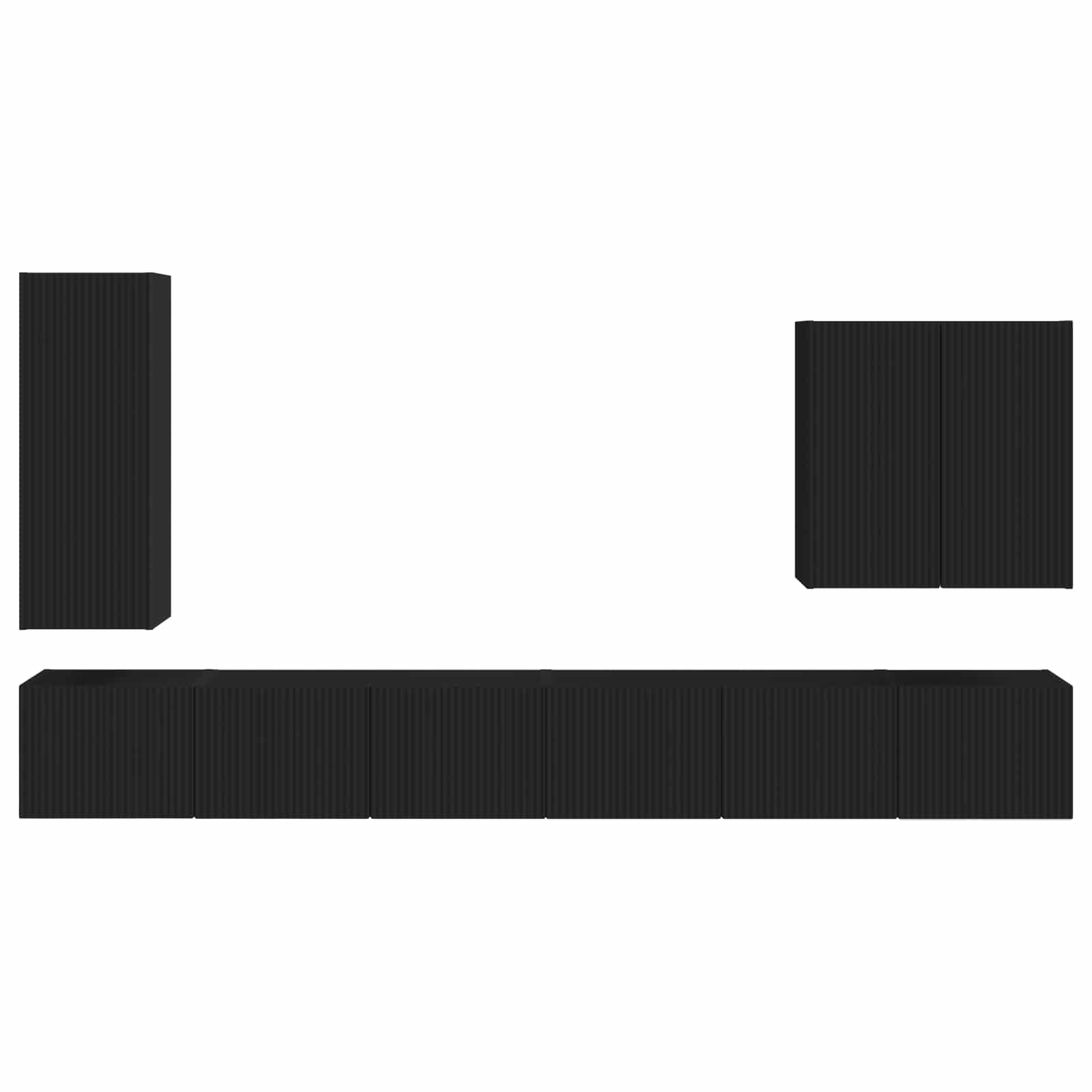 Pe perete 6 pcs Negru