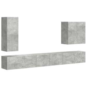 Sada televizního nástěnného kabinetu 6 pcs Betonově šedá - obrázek 2