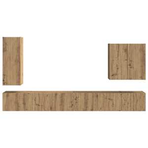 Sada televizního nástěnného kabinetu 6 pcs Artisanový dub - obrázek 9