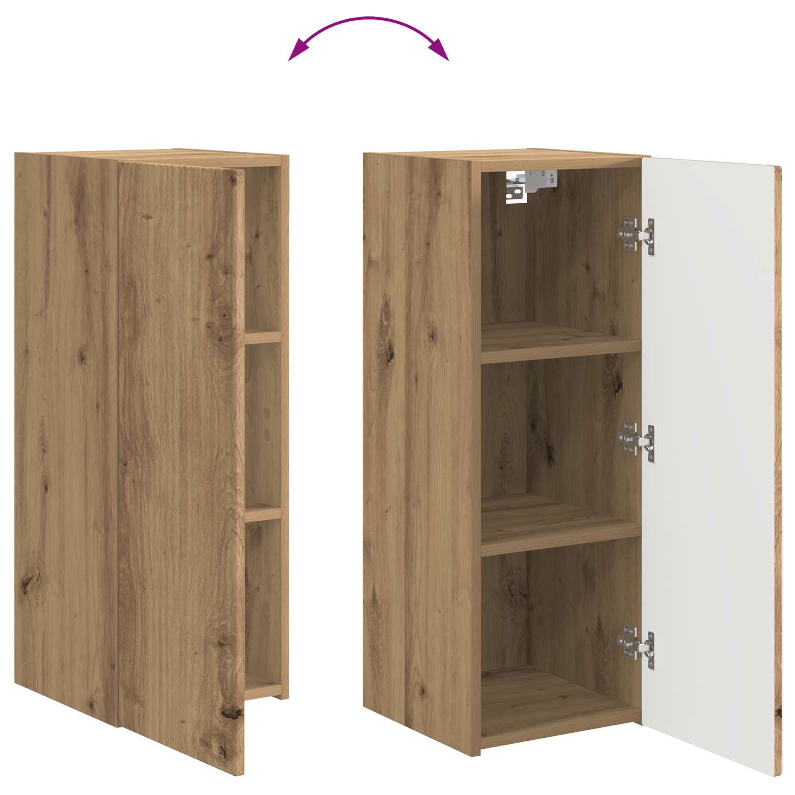 Sada televizního nástěnného kabinetu 6 pcs Artisanový dub - obrázek 15