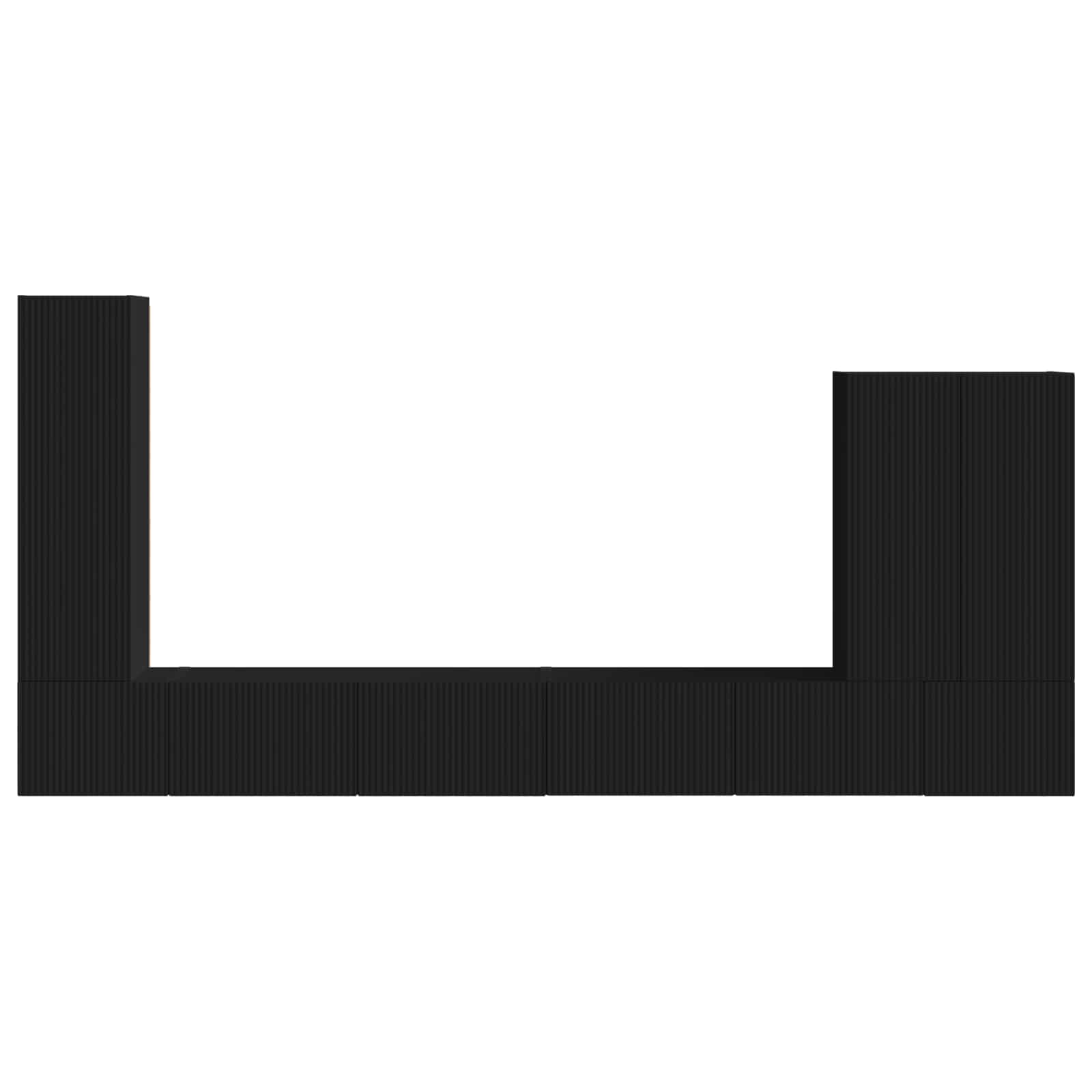 Pe perete 6 pcs Negru