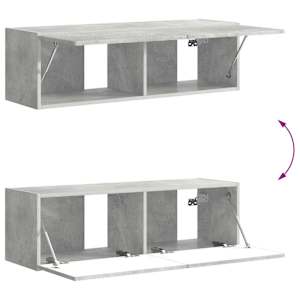Sada televizního nástěnného kabinetu 6 pcs Betonově šedá - obrázek 12