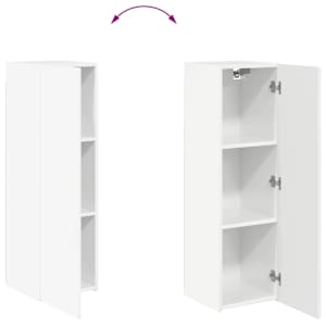 Sada televizního nástěnného kabinetu 6 pcs Vysoce lesklá bílá - obrázek 15
