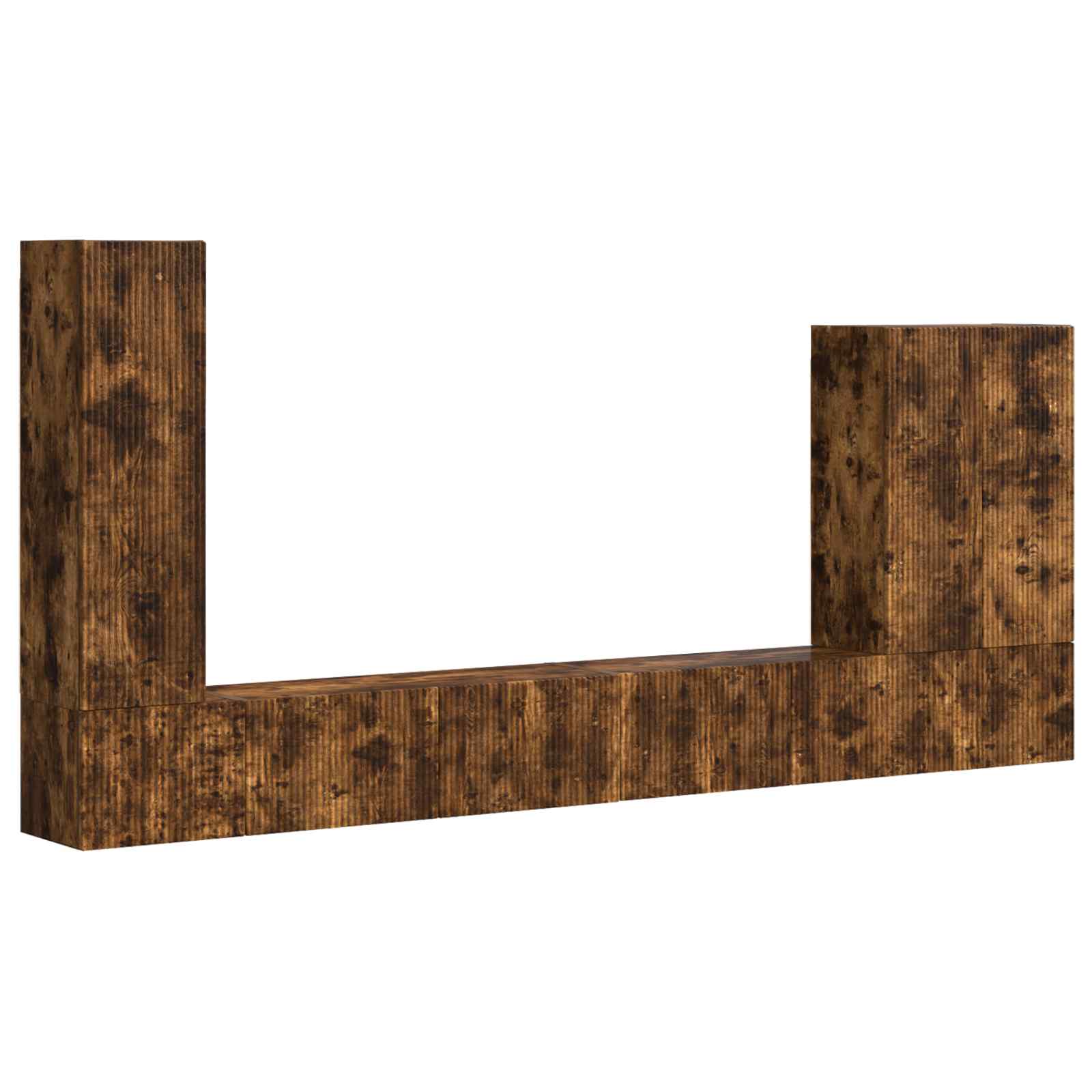 Seinale kinnitatav 6 pcs Suitsetatud tamm 2 Kõik vajalik sinu aeda ja koju! Seinale kinnitatav 6 pcs Suitsetatud tamm - Image 2