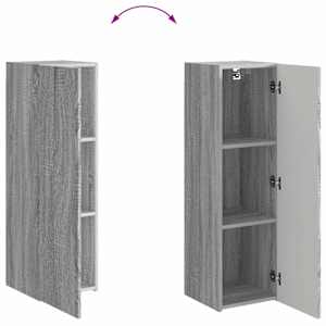 Sada televizního nástěnného kabinetu Nástěnný 6 pcs Šedá Sonoma - obrázek 15