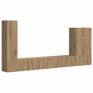 Sada televizního nástěnného kabinetu 6 pcs Artisanový dub - obrázek 2