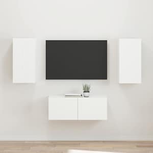 Sestava TV skříněk Nástěnný 2 pcs Bílá kompozitní dřevo - obrázek 1