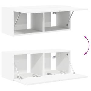 Sestava TV skříněk Nástěnný 2 pcs Bílá kompozitní dřevo - obrázek 10